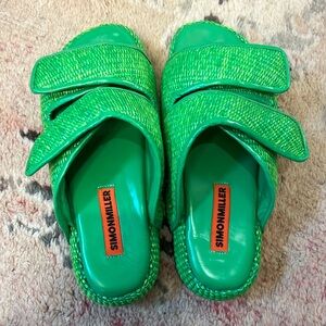 Simone Miller CRO Raffia Slides